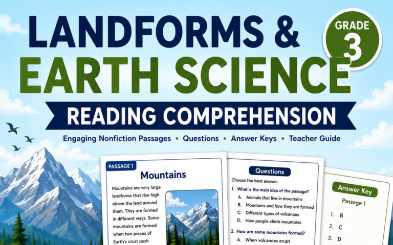 Why This Grade 3 Landforms Reading Comprehension Resource Is Worth Adding to Your Science Lessons