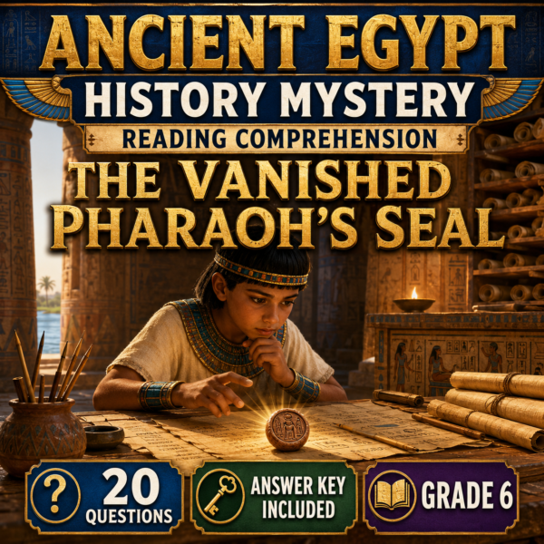 C01 Ancient Egypt Historical Fiction Reading Comprehension | Grade 6 History Mystery