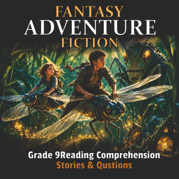 C1 Grade 9 Fantasy Fiction Reading Comprehension Worksheets | 12 Passages