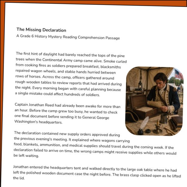 TPT603-G8-Secrets in the Windmill American Revolution Historical Fiction Reading Comprehension | Grade 6 Mystery