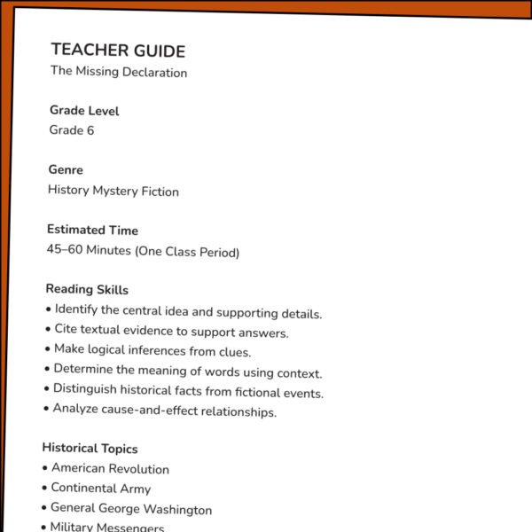 TPT603-G8-Secrets in the Windmill American Revolution Historical Fiction Reading Comprehension | Grade 6 Mystery